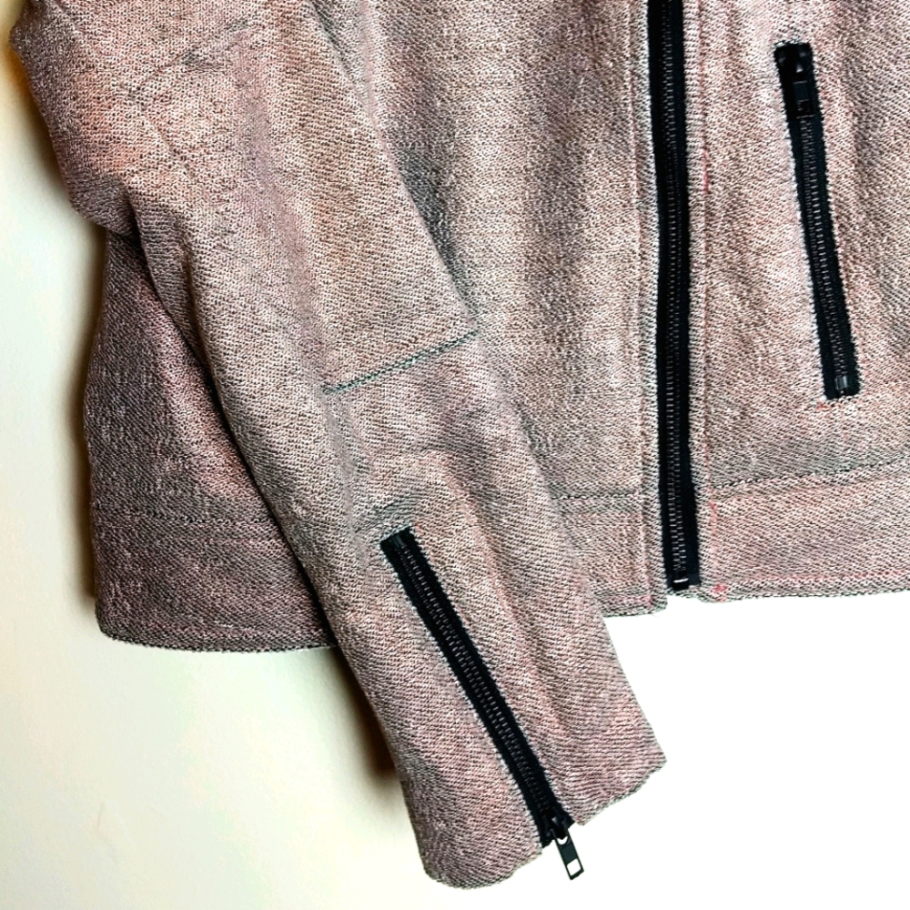 Cupcakes & Cashmere Pink Military Moto Crop Jacket - Picture 4 of 6